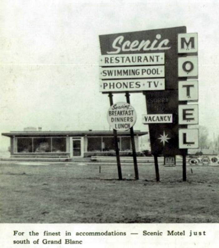 Scenic Motel (Scenic Inn) - Vintage Yearbook Ad